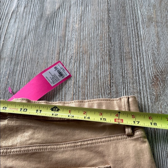 🌴 Lilly Pulitzer GOLD Eagan High Rise Super Sparkly Gold Metallic Pants NWT 16 - Picture 13 of 14